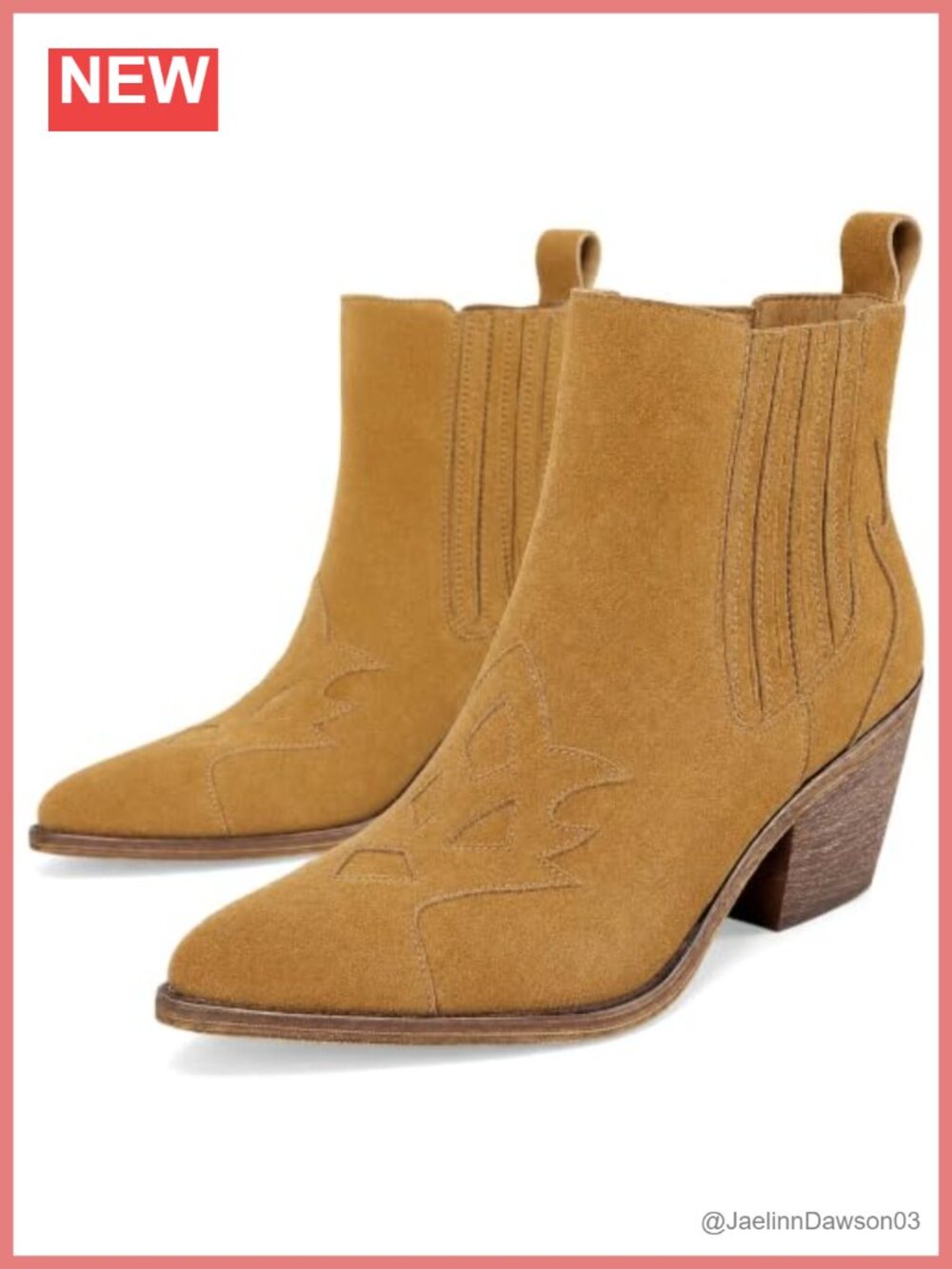 Faux Suede Pointed Toe Block Heel Chelsea Ankle Booties Women